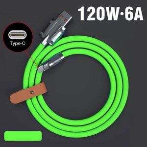 Chubbycable USB to USB-C Cable (Lime Green)